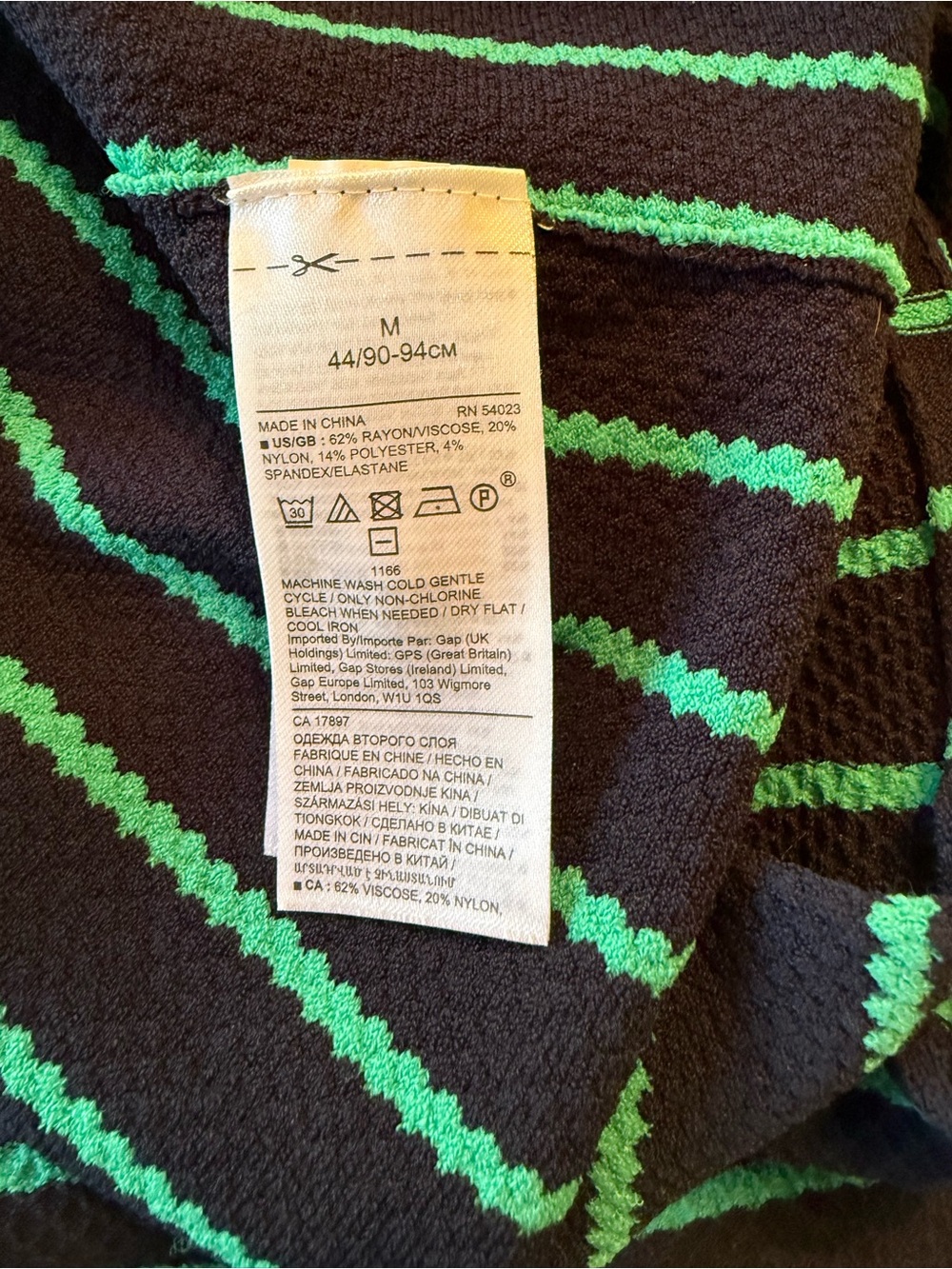 Banana Republic Navy and Teal Striped Knit Midi Dress - Picture 6 of 6